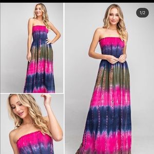 Strapless smock Maxi!